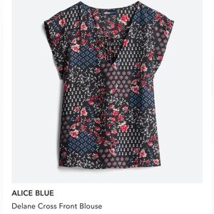 NWOT Aliceblue Delane Cross Front Shirt
